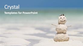  Presentation with tropical christmas - Cool new slide set with snowman made from white tropical backdrop and a teal colored foreground