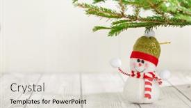  Presentation with next year - Cool new PPT theme with snowman-next-to-the-new backdrop and a lemonade colored foreground