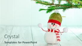  Presentation with next year - Colorful PPT layouts enhanced with snowman-next-to-the-new backdrop and a sky blue colored foreground