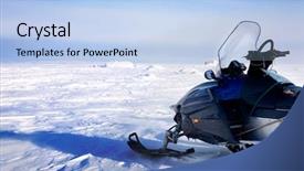  Presentation with landscape - Cool new presentation with snowmobile on a barren winter backdrop and a  colored foreground