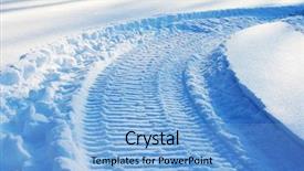  Presentation with snow - Colorful slides enhanced with snowmobile track on snow backdrop and a light blue colored foreground