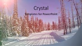  Presentation with canada - Slide deck having snowmobile trail in labrador canada background and a  colored foreground