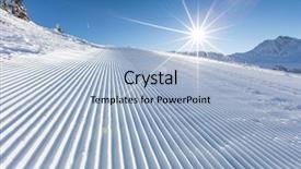  Presentation with free veterans day - Slide set consisting of snowmobiles - fresh snow on ski slope background and a light blue colored foreground