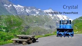  Presentation with snowplow - Colorful PPT layouts enhanced with snowplow-in-grossglockner-high-alpine backdrop and a light blue colored foreground