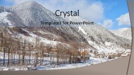  Presentation with snowy mountain tops in alaska - Audience pleasing slides consisting of country branding - view of snowy alps mountains backdrop and a light blue colored foreground