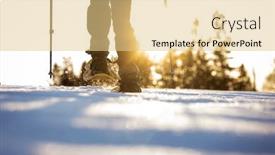  Presentation with deep - Presentation theme consisting of snowshoeing-in-winter-in-deep background and a lemonade colored foreground