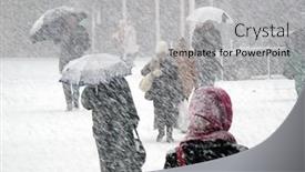  Presentation with finland - Cool new presentation design with snowstorm-in-finland backdrop and a light gray colored foreground