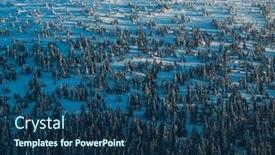  Presentation with alpine - Theme enhanced with snowy-alpine-wintry-landscape background and a ocean colored foreground