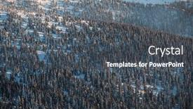  Presentation with alpine - Presentation theme with snowy-alpine-wintry-landscape background and a dark gray colored foreground