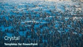  Presentation with alpine - Presentation design featuring snowy-alpine-wintry-landscape background and a ocean colored foreground