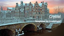  Presentation with amsterdam - Cool new presentation with snowy amsterdam in the netherlands backdrop and a gray colored foreground