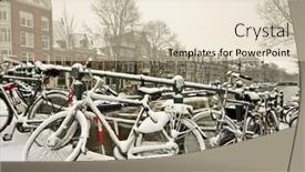  Presentation with amsterdam - Slides with snowy-bikes-in-the-citycenter background and a lemonade colored foreground