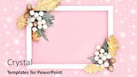  Presentation with pink gold glitter - PPT layouts consisting of snowy-christmas-background-on-pink background and a lemonade colored foreground