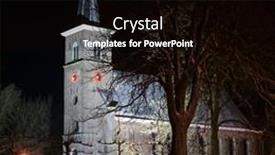  Presentation with church - Presentation design consisting of snowy-church-from-ternaard background and a black colored foreground