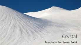  Presentation with hill - Slide deck with snowy-hill-in-ossau-valley background and a  colored foreground