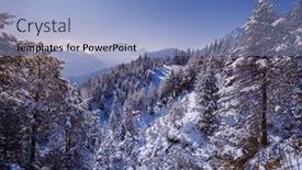  Presentation with recreation - Presentation theme with snowy-landscape-with-alpine-mountain background and a light blue colored foreground