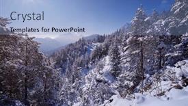  Presentation with recreation - Slides enhanced with snowy-landscape-with-alpine-mountain background and a light blue colored foreground