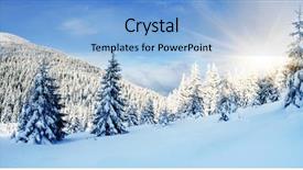  Presentation with mountain snow - Slides having snowy mountain - beautiful winter landscape with snow background and a light blue colored foreground