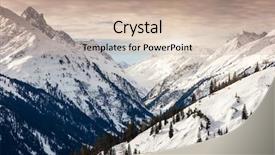  Presentation with solar tree evening landscape - PPT theme having snowy mountain - fantastic evening winter landscape colorful background and a soft green colored foreground