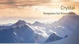  Presentation with winter - Amazing slide set having snowy mountain - fantastic evening winter landscape colorful backdrop and a lemonade colored foreground