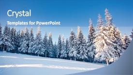  Presentation with winter blue - Beautiful slide set featuring snowy mountain - fantastic winter landscape blue sky backdrop and a teal colored foreground