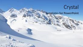  Presentation with skiing - Presentation having snowy mountain - pizol famous swiss skiing resort background and a teal colored foreground