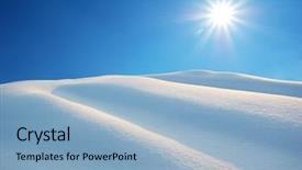  Presentation with snow mountain - Audience pleasing slide deck consisting of snowy mountain - snow hills composition of nature backdrop and a light blue colored foreground