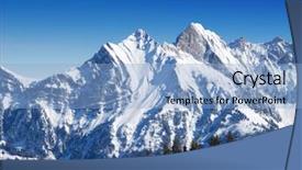  Presentation with alps - PPT theme featuring snowy mountain - winter in the swiss alps background and a light blue colored foreground