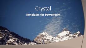  Presentation with mountain - PPT layouts featuring snowy-mountain-in-the-pyrenees background and a  colored foreground