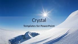  Presentation with western - Slide set enhanced with snowy mountain landscape background and a light blue colored foreground