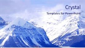  Presentation with ridges - PPT theme with snowy mountain ridges in canadian rockies panoramic view background and a sky blue colored foreground