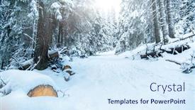  Presentation with cut - PPT theme enhanced with snowy-mountain-road-with-cut background and a sky blue colored foreground