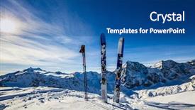  Presentation with touring - Cool new theme with snowy mountains in sunny day backdrop and a ocean colored foreground