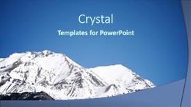  Presentation with mountains - Presentation featuring snowy-mountains-in-the-pyrenees background and a ocean colored foreground