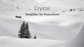  Presentation with alpine - Beautiful slide deck featuring snowy-mountains-in-winter-alpine backdrop and a light gray colored foreground