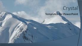  Presentation with winter weather - Cool new theme with snowy-mountains-in-winter-weather backdrop and a light blue colored foreground