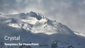  Presentation with winter weather - Presentation design consisting of snowy-mountains-in-winter-weather background and a ocean colored foreground