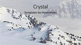  Presentation with winter weather - Audience pleasing PPT theme consisting of snowy mountains in winter weather backdrop and a light gray colored foreground