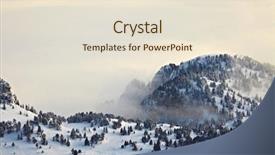  Presentation with winter weather - PPT layouts with snowy mountains in winter weather background and a lemonade colored foreground