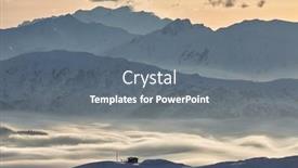  Presentation with winter weather - Slide set featuring snowy-mountains-in-winter-weather background and a gray colored foreground