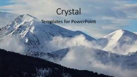  Presentation with winter weather - Amazing presentation theme having snowy mountains in winter weather backdrop and a light blue colored foreground