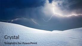  Presentation with beaker and flask nature - Theme having snowy night - snow hills composition of nature background and a light blue colored foreground