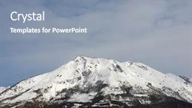  Presentation with france - PPT theme enhanced with snowy peak in aspe valley background and a  colored foreground