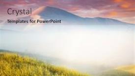  Presentation with misty - Theme enhanced with snowy-peak-of-hoverla-over background and a coral colored foreground