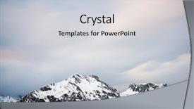  Presentation with valley of fire - Theme consisting of snowy peaks in aspe valley background and a  colored foreground