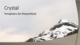  Presentation with new river valley - PPT theme consisting of snowy peaks in aspe valley background and a  colored foreground
