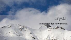  Presentation with spain - Cool new PPT theme with snowy-peaks-in-bujaruelo-valley backdrop and a light gray colored foreground