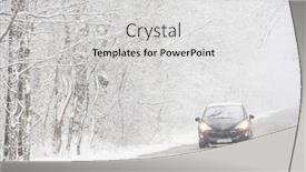  Presentation with forest - Colorful slide deck enhanced with snowy-street-in-a-forest backdrop and a light gray colored foreground