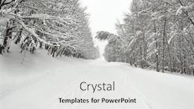  Presentation with winter weather - Slide deck consisting of snowy-trees-on-a-winter background and a white colored foreground