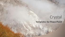  Presentation with winter forest - Presentation having snowy-winter-forest background and a light gray colored foreground